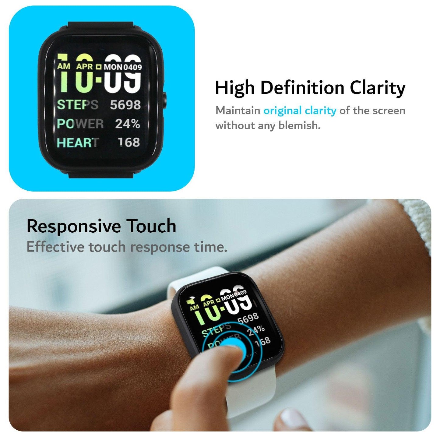 TUDIA Protective Case with Screen Protector Compatible with AMAZFIT GTS 2 Mini Watch - TUDIA Products