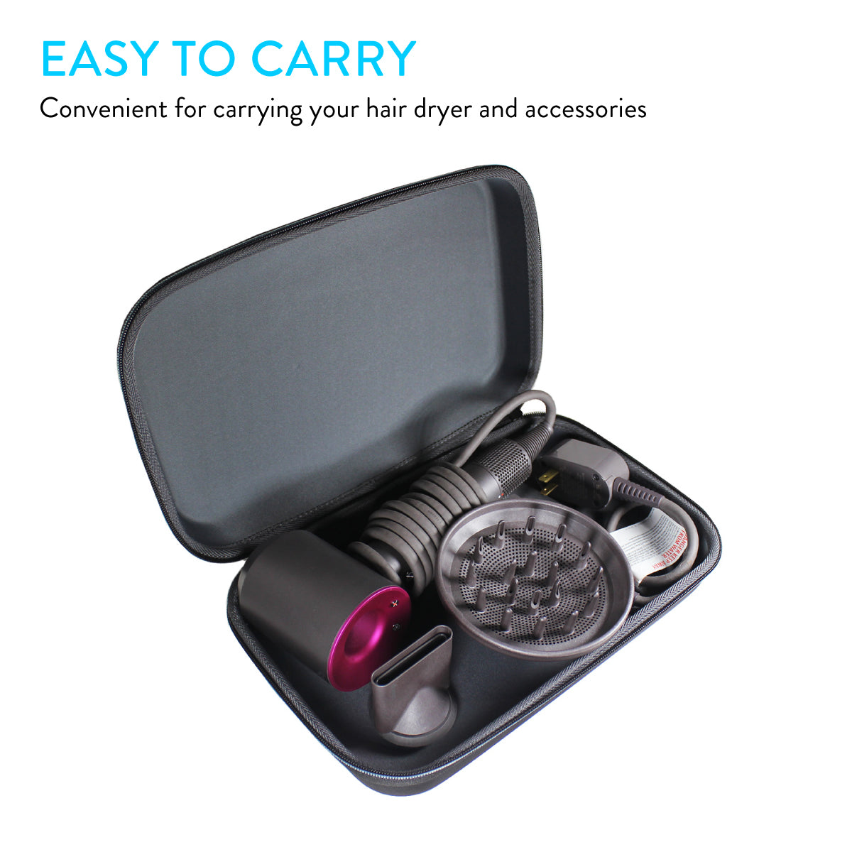 EVA Storage Carrying Case for Dyson Supersonic Hair Dryer and Accessories