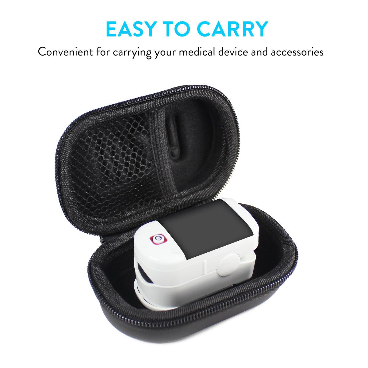 EVA STORAGE CARRYING CASE FOR FINGERTIP PULSE OXIMETER BLOOD OXYGEN SATURATION MONITOR - TUDIA Products
