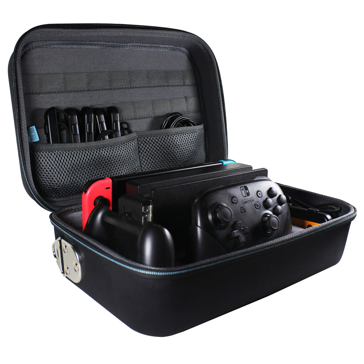  sisma Switch Controller Case Compatible with Nintendo Switch  Pro Controller, Travel Safekeeping Controller Holder Protective Cover  Storage Case Black Carrying Bag : Video Games