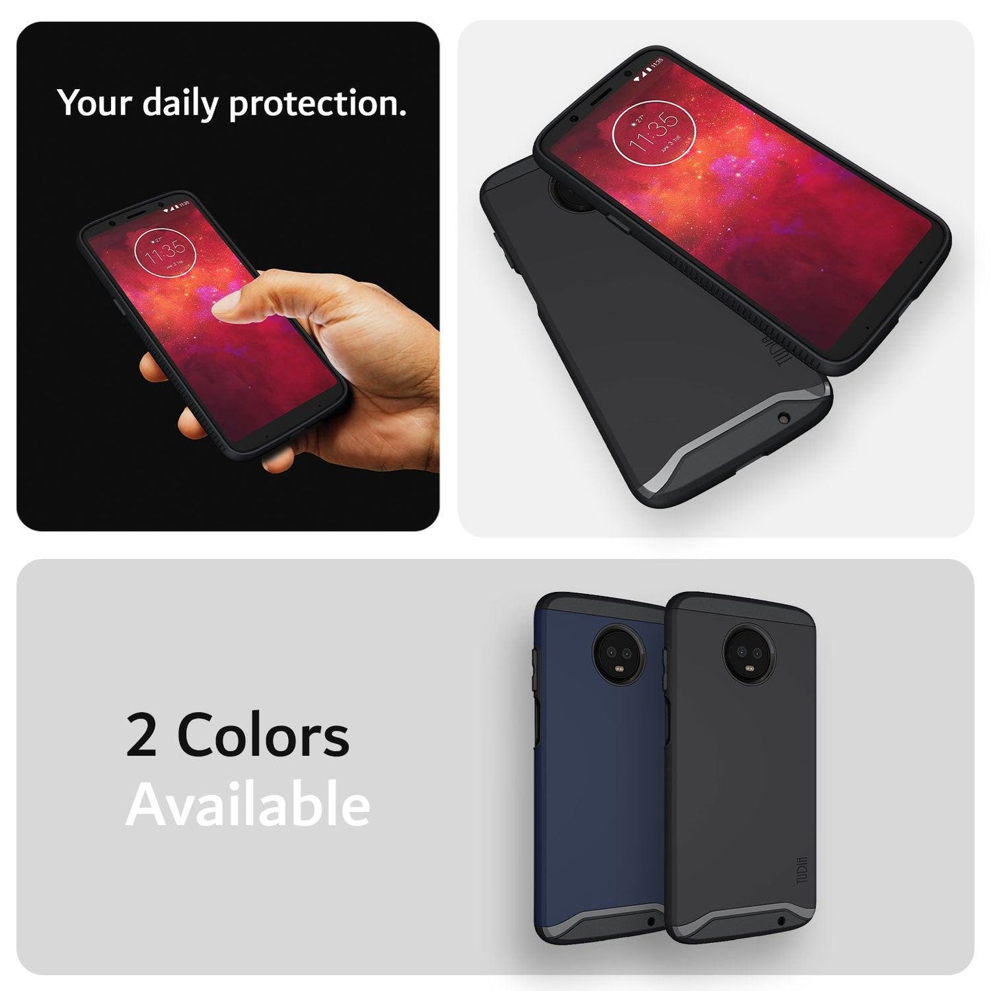 Motorola Moto Z3 / Moto Z3 Play Case MERGE Heavy Duty Dual Layer - TUDIA Products