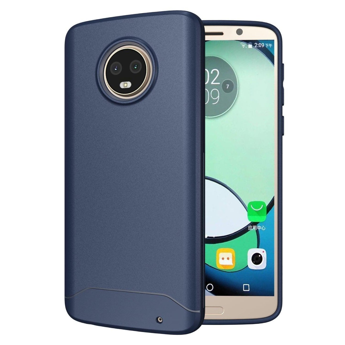 Motorola Moto G6 Plus case in indigo blue, matte finish, slim TPU shockproof protective cover, ARCH S series