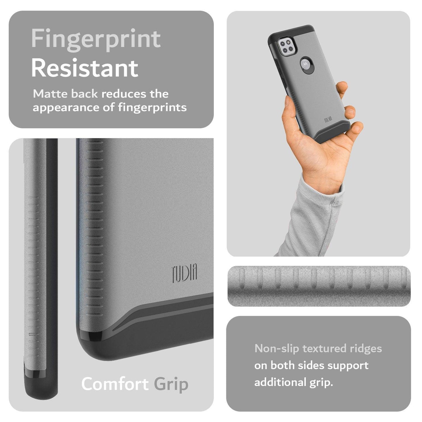 Motorola Moto One 5G/5G UW Ace phone case MERGE heavy duty dual layer with fingerprint resistant texture