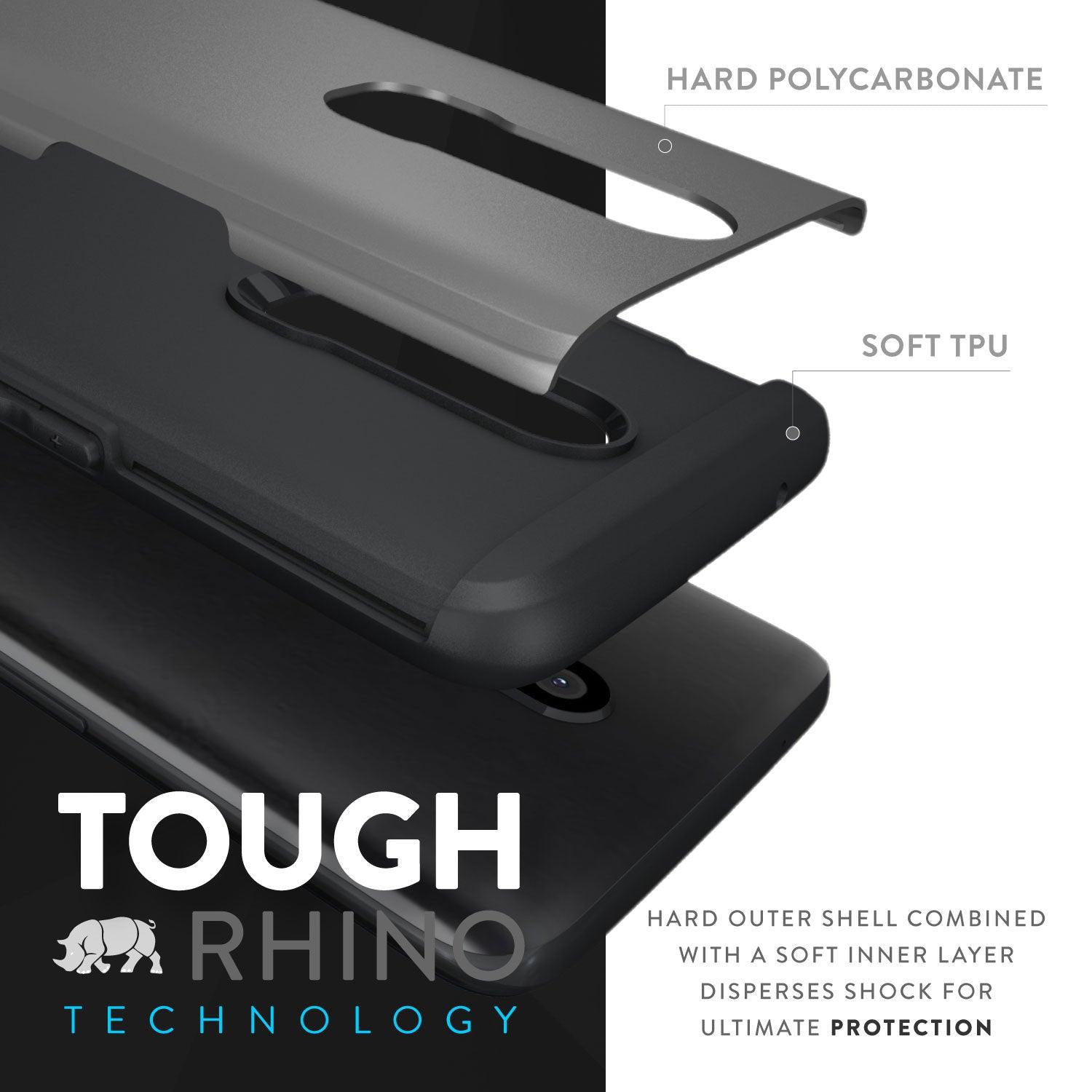 TUDIA OnePlus 6 Case MERGE Dual Layer Heavy Duty Shockproof Hard Polycarbonate Protective Cover