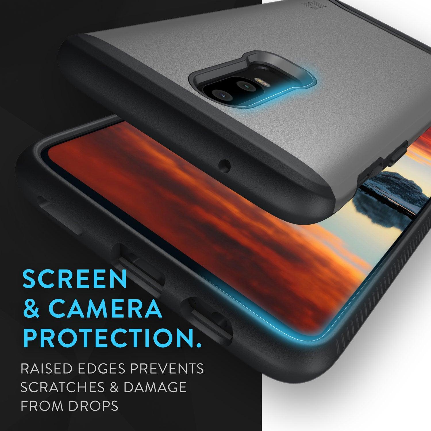 TUDIA MERGE Dual Layer Case for OnePlus 6 – Heavy Duty Slim Shockproof Cover with Screen and Camera Protection
