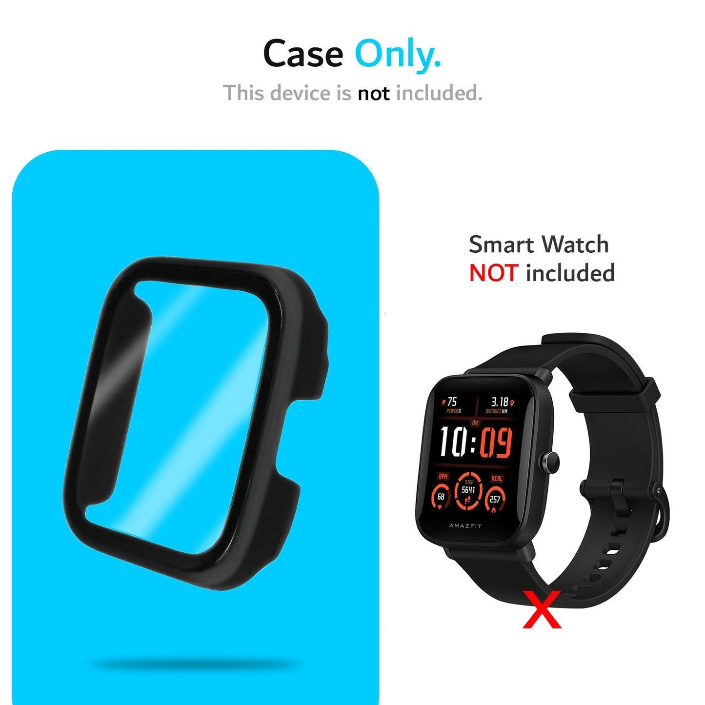 TUDIA Protective Case with Screen Protector Compatible with AMAZFIT Bip U Pro Watch - TUDIA Products