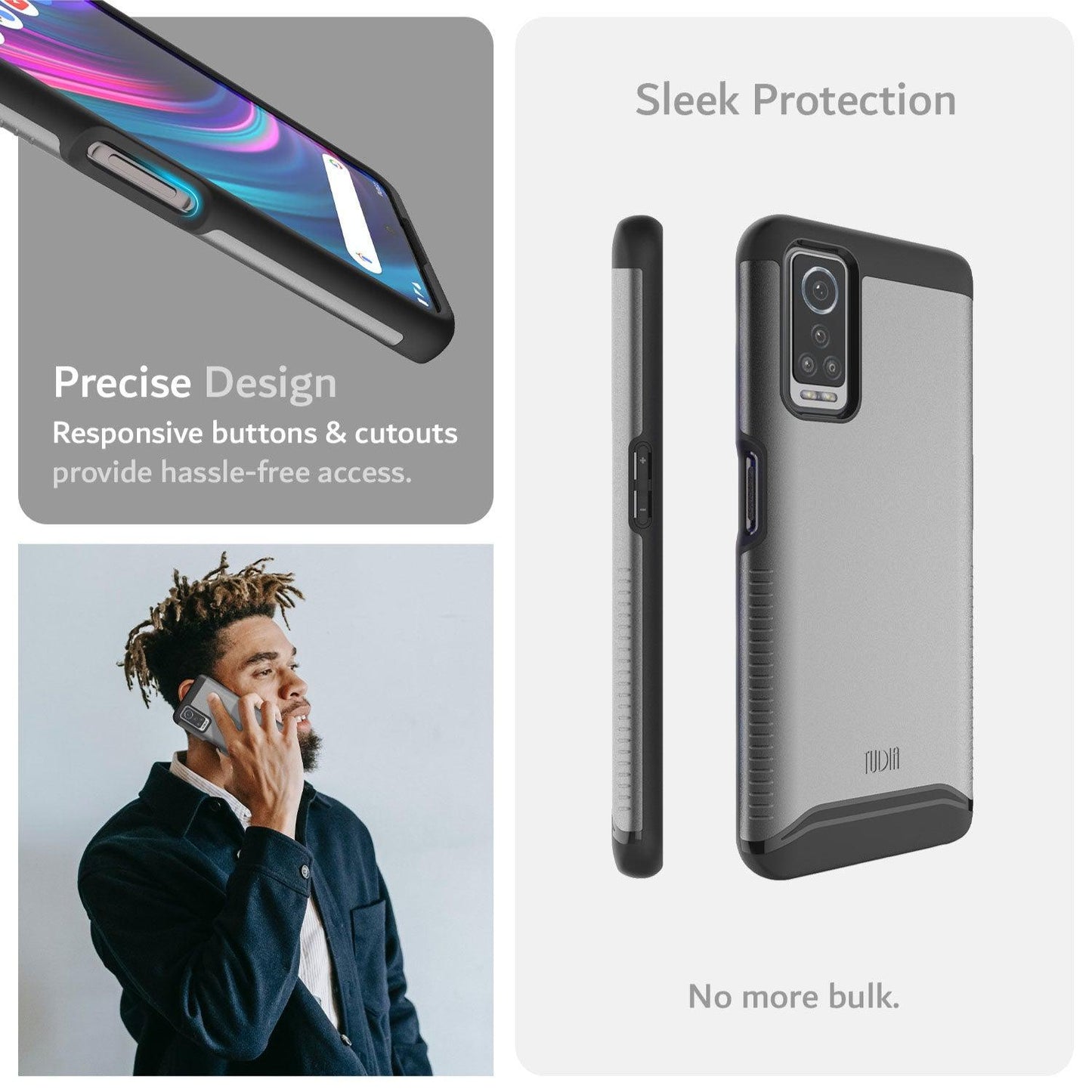 TUDIA MERGE Series BLU G91 Max Case with Dual Layer Shockproof Protection and Precise Cutouts