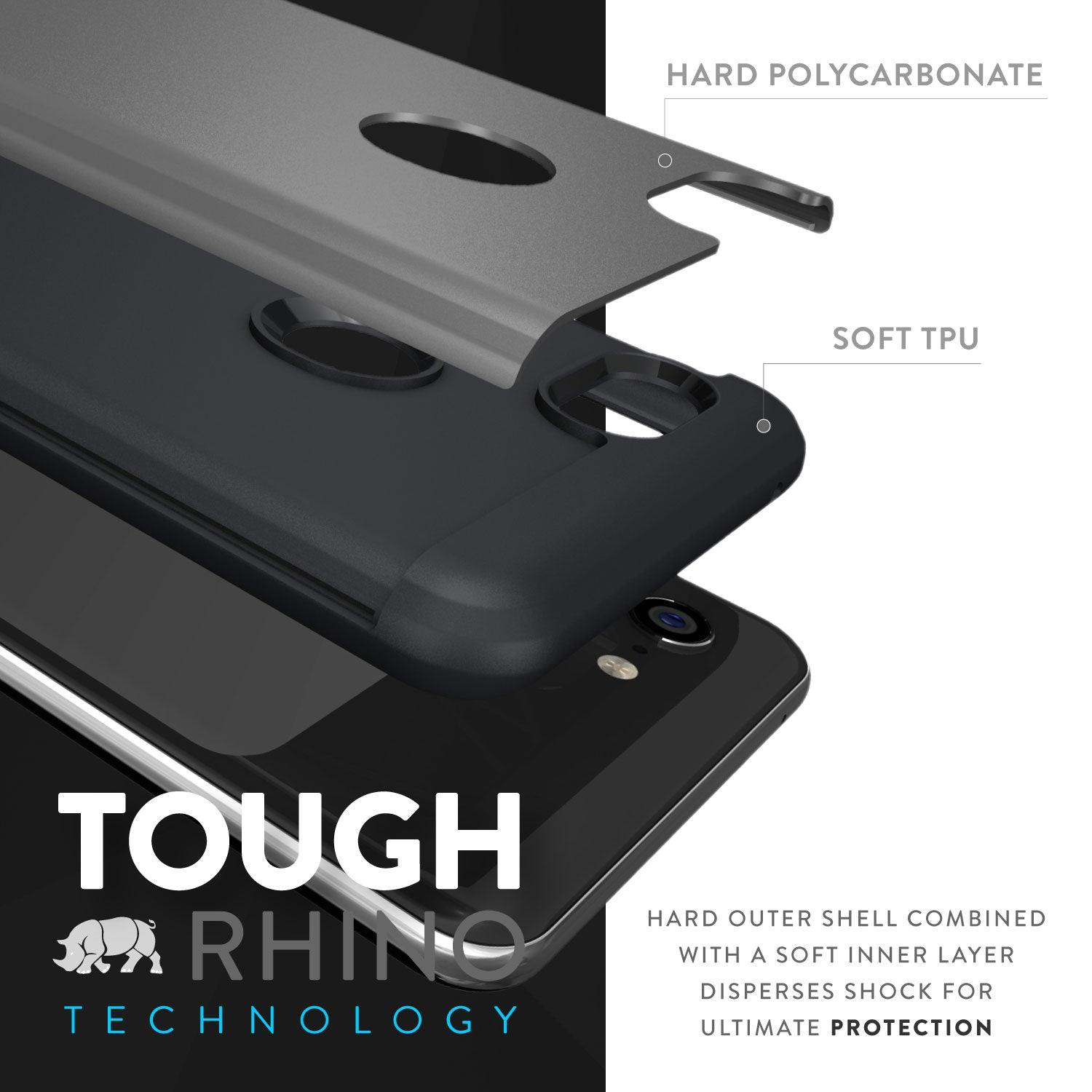 TUDIA Google Pixel 3 XL heavy duty dual layer case with hard polycarbonate back and shockproof protection – MERGE Series