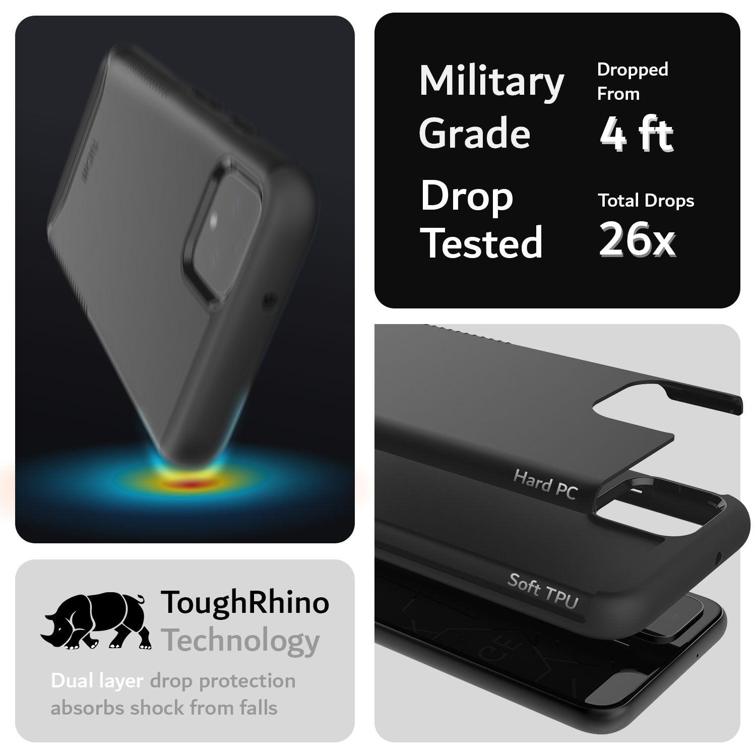 TUDIA Google Pixel 4 MERGE Case with Heavy Duty Dual Layer Military Grade Drop Protection