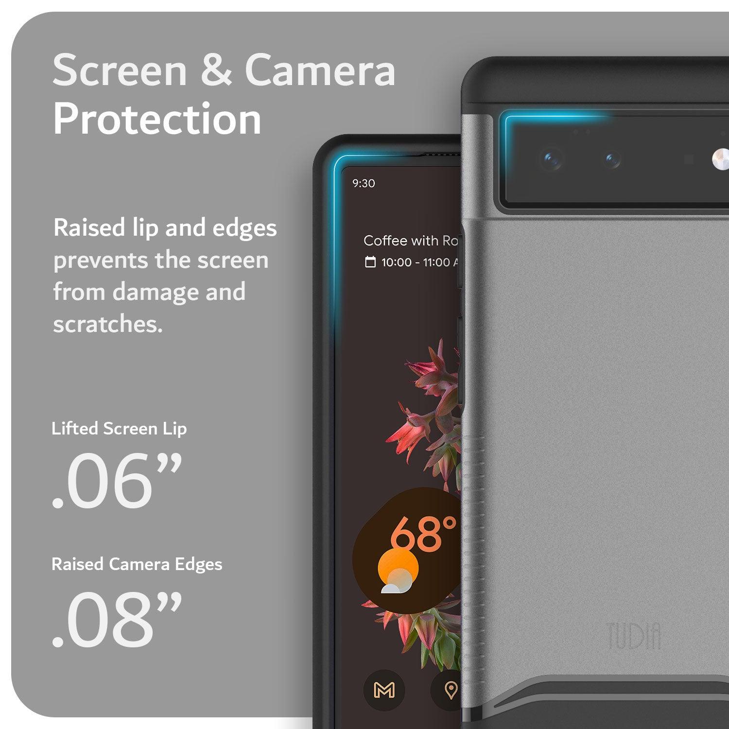 TUDIA Merge Series Case for Google Pixel 6 – Rugged Dual Layer Protection with Screen and Camera Guard