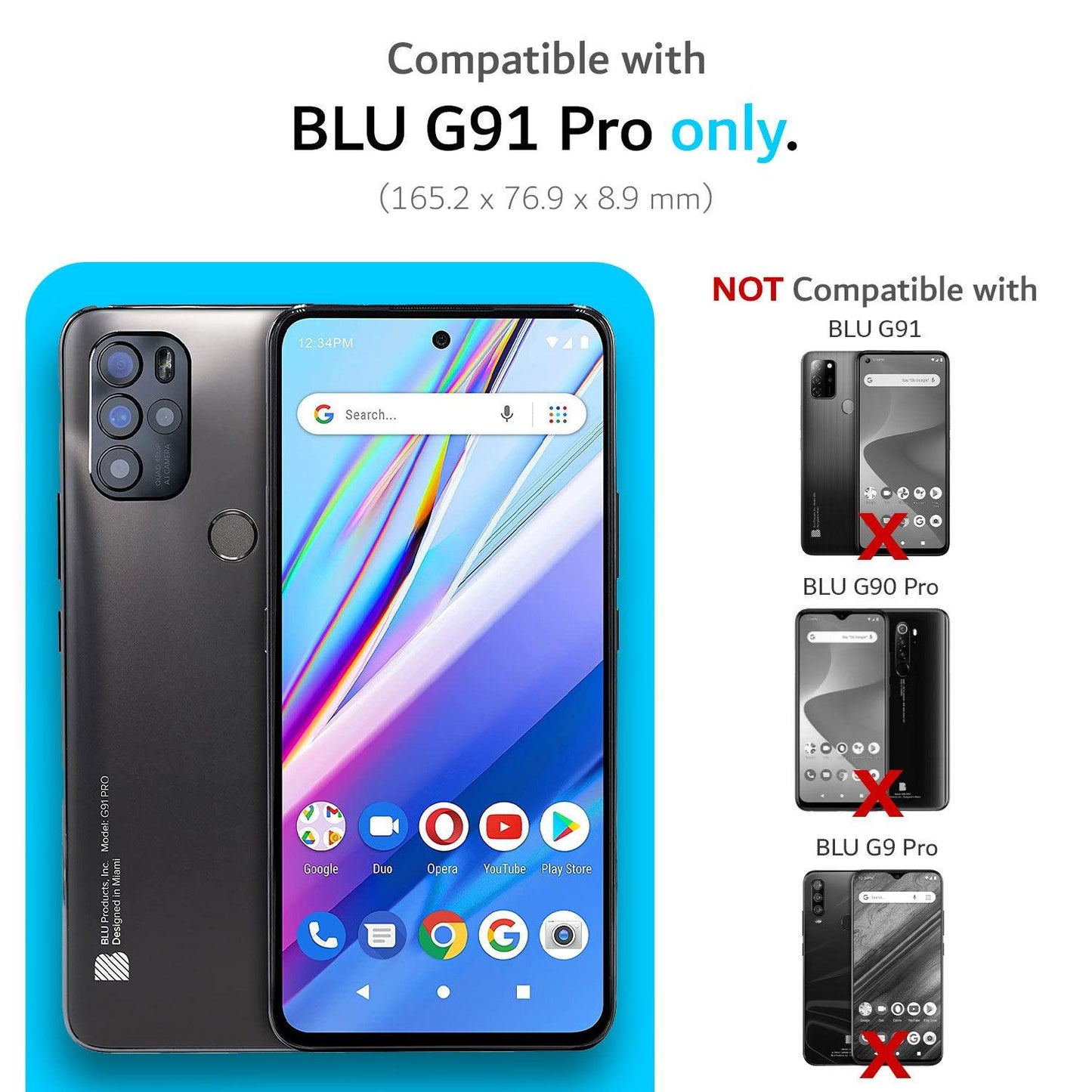 BLU G91 Pro Case MERGE Heavy Duty Dual Layer - TUDIA Products