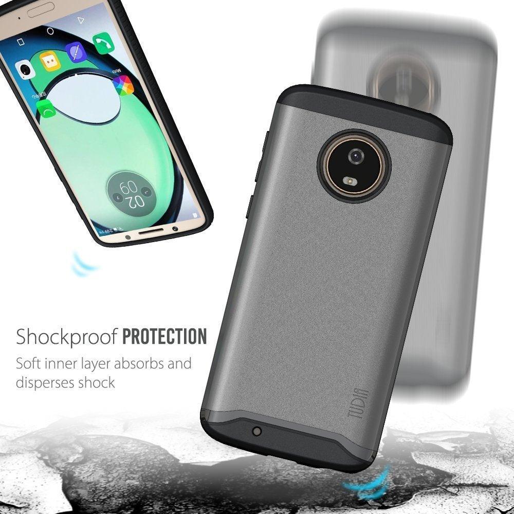 TUDIA Dual Layer Shockproof Case for Motorola Moto G6 – MERGE Series Heavy Duty Protective Phone Cover