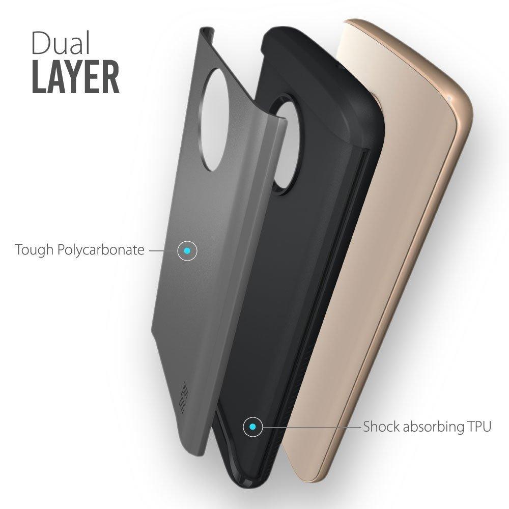 TUDIA MERGE Heavy Duty Dual Layer Shockproof Protective Case for Motorola Moto G6