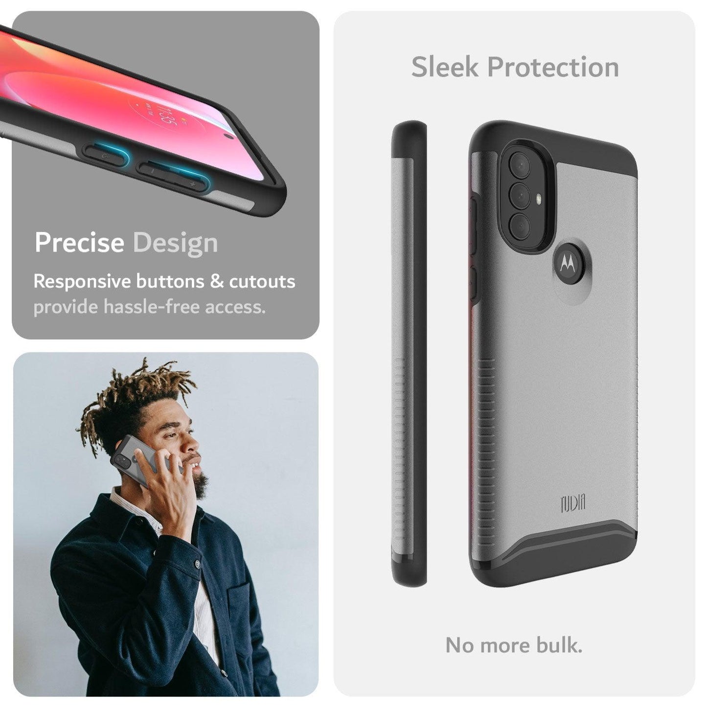 TUDIA Merge Series Case for Motorola Moto G Power 2022 and Moto G Play 2023 – Rugged Dual Layer Protection with Precise Cutouts and Responsive Buttons