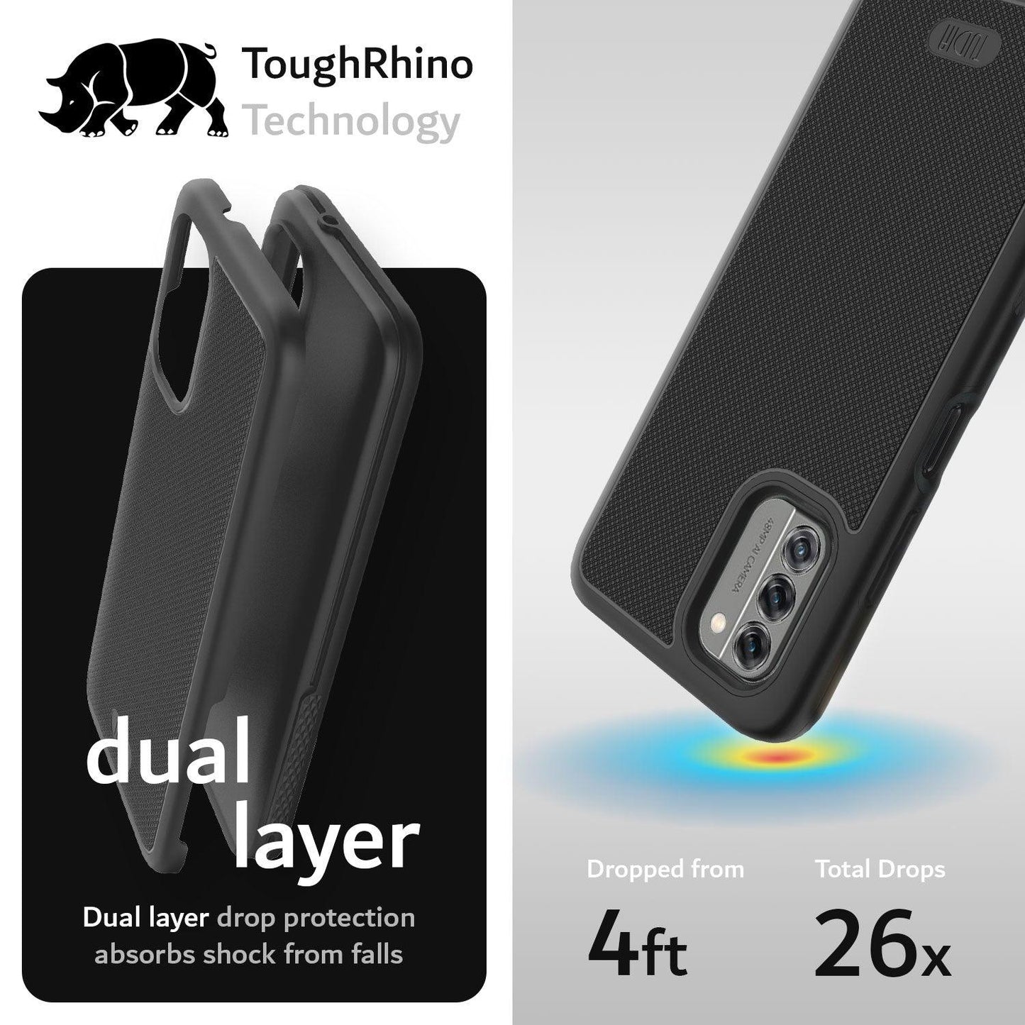 TUDIA MergeGrip DualShield Case for Nokia G400 5G – Rugged Dual Layer Protective Phone Cover