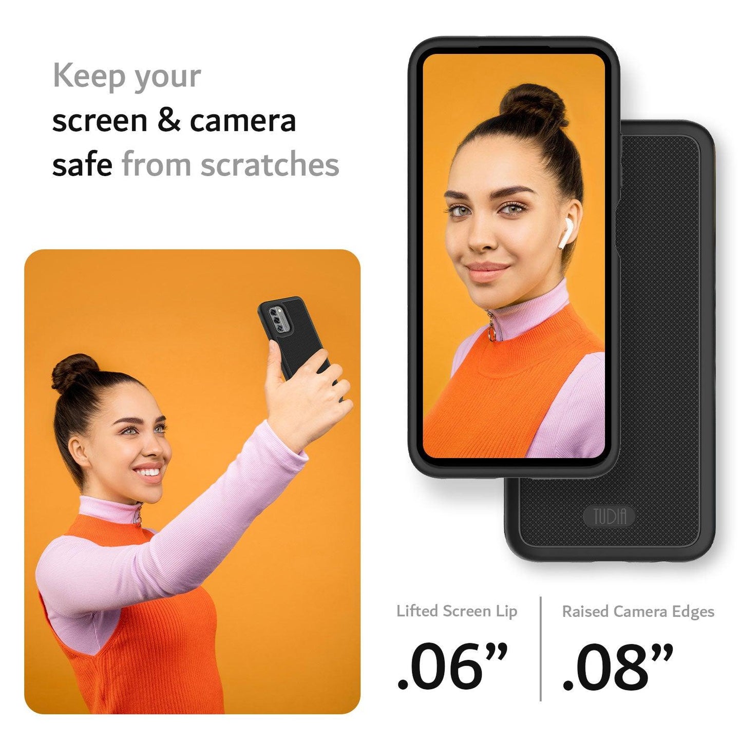 TUDIA Nokia G400 5G MergeGrip DualShield Case – Shockproof Rugged Phone Cover with Camera Scratch Protection