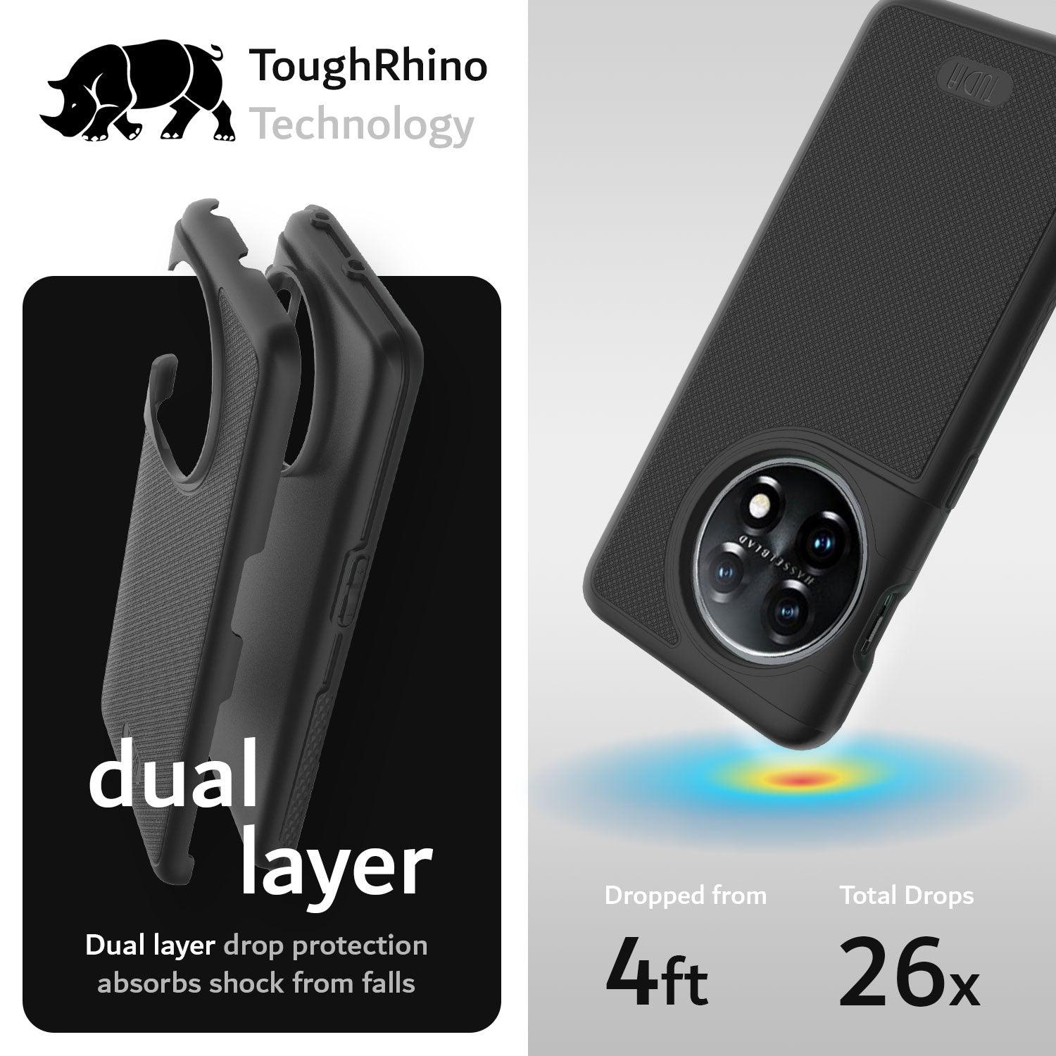 TUDIA MergeGrip DualShield Case for OnePlus 11 – Rugged Dual Layer Protective Phone Cover