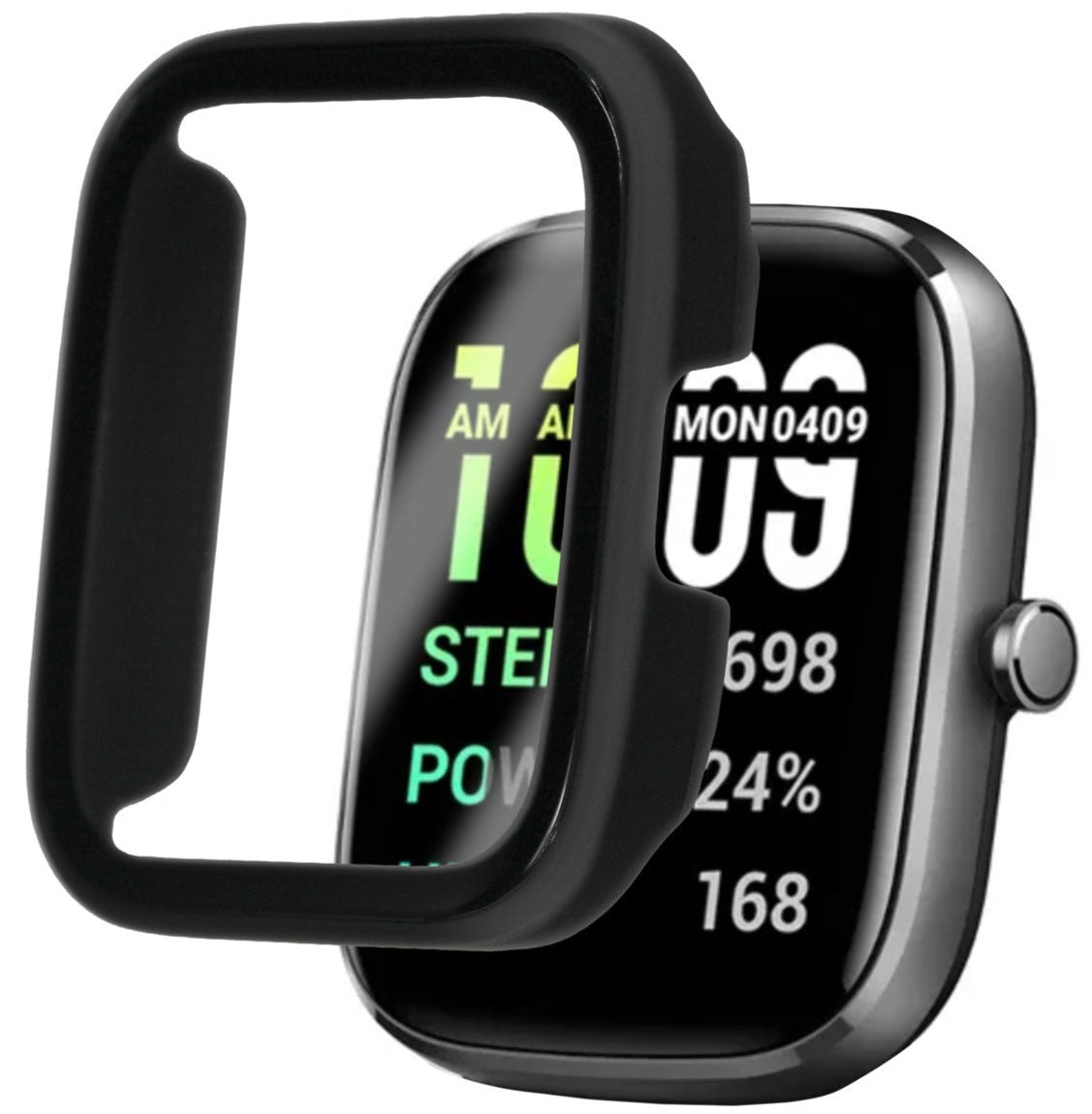 TUDIA shockproof protective case with built-in screen protector for AMAZFIT GTS 2 Mini smartwatch, slim fit durable cover