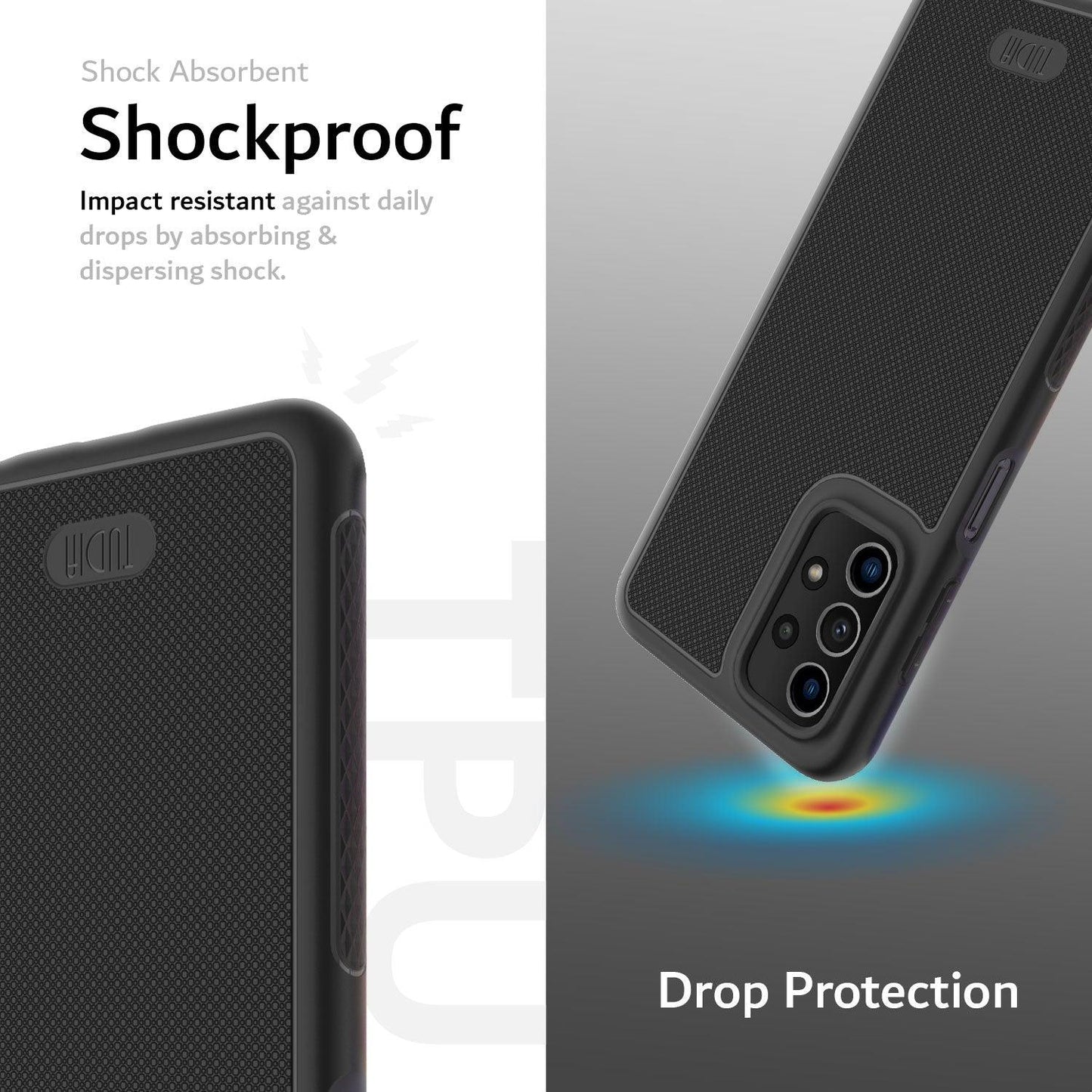 TUDIA LINNGrip Series Black Shockproof Slim Case for Samsung Galaxy A23 5G / 4G (LTE)