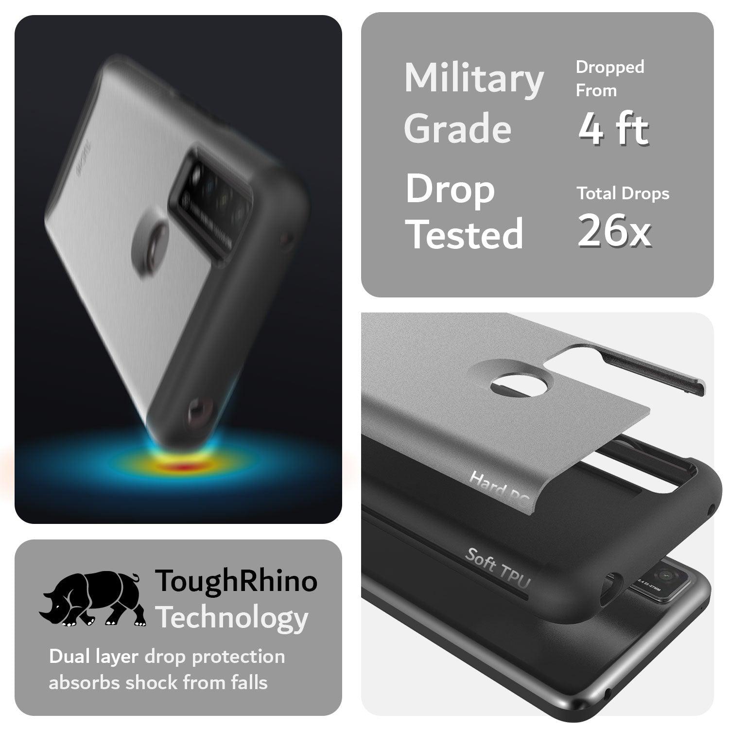 TUDIA MERGE Case for TCL 30 XE 5G – Rugged Dual Layer Military Grade Drop Tested Phone Cover