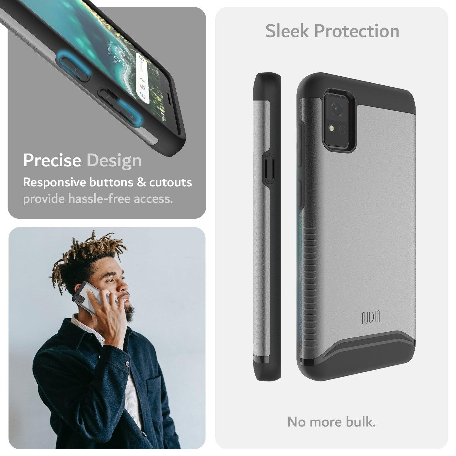 TUDIA Merge Series Case for ZTE Avid 589 – Rugged Dual Layer Shockproof Protective Phone Cover with Precise Cutouts and Responsive Buttons