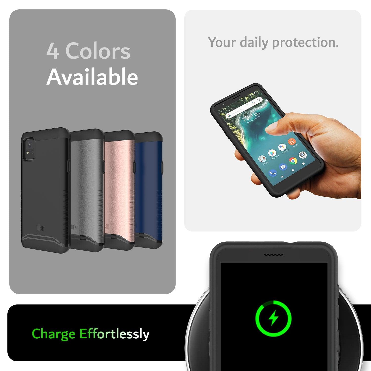 TUDIA Merge Series case for ZTE Avid 589 – rugged dual-layer protection with wireless charging support