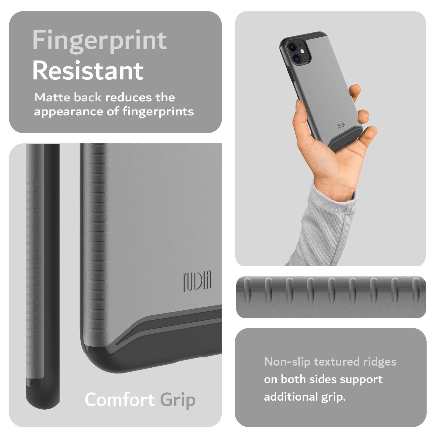 TUDIA iPhone 11 6.1 inch Case Merge Series Heavy Duty Dual Layer Protective Cover with Fingerprint Resistant Matte Finish