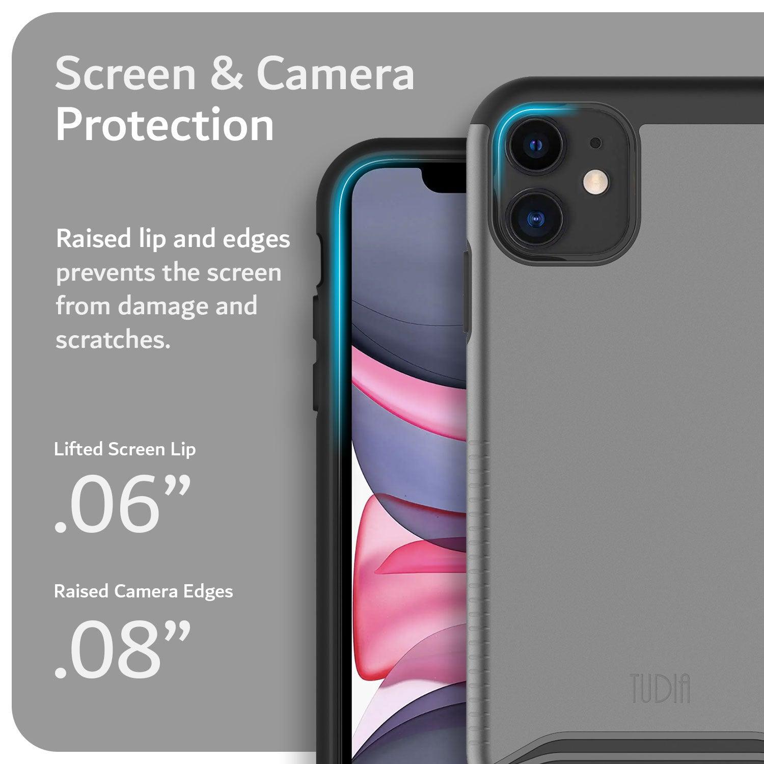 TUDIA iPhone 11 (6.1 inch) Merge Heavy Duty Dual Layer Case with Screen and Camera Protection – Rugged Shockproof Phone Cover