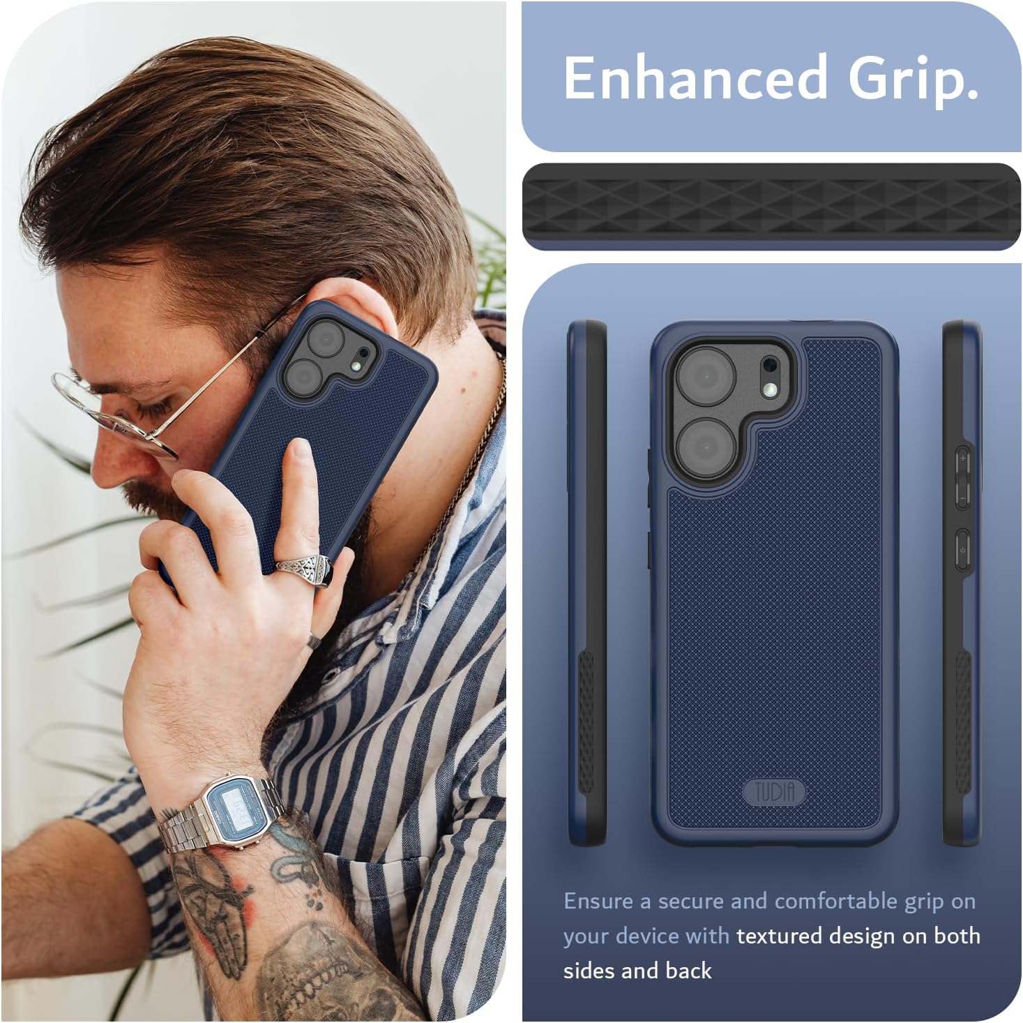 BLU View 5 Case MergeGrip Heavy Duty DualShield - TUDIA Products