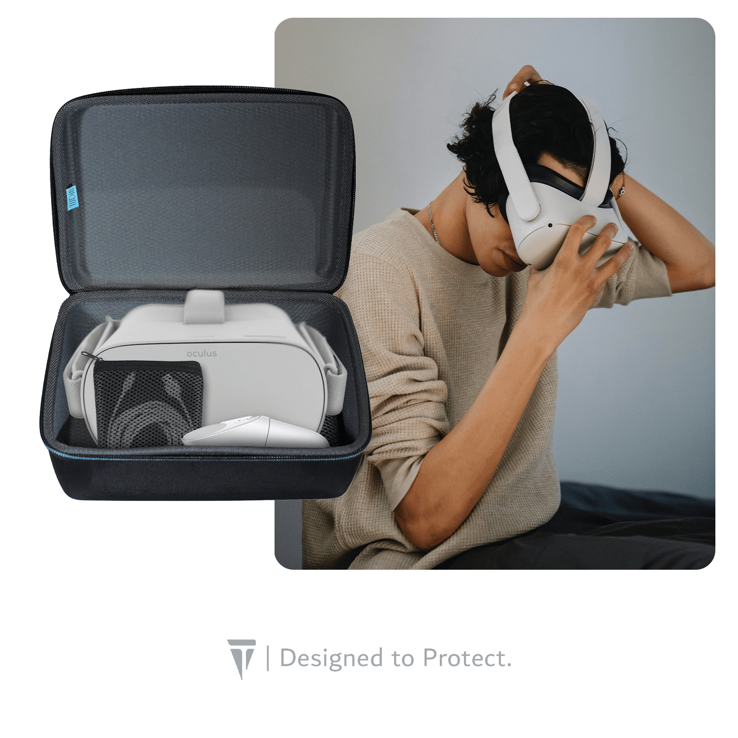 EVA Storage Carrying Case for Oculus Go VR Wireless Headset, Controller, and Charger - TUDIA Products