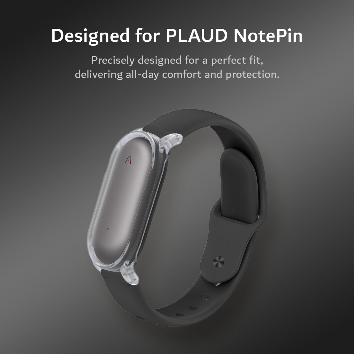 Silicone Wristband Compatible with PLAUD NotePin AI Voice Recorder [for 5.6"–8.5" Wrists]