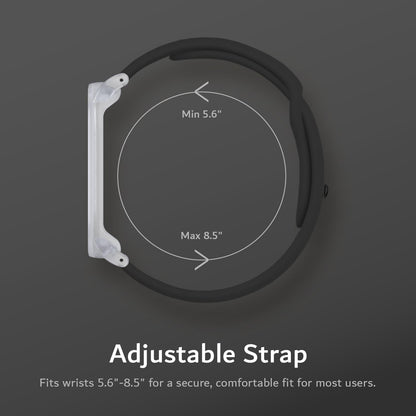 Silicone Wristband Compatible with PLAUD NotePin AI Voice Recorder [for 5.6"–8.5" Wrists]
