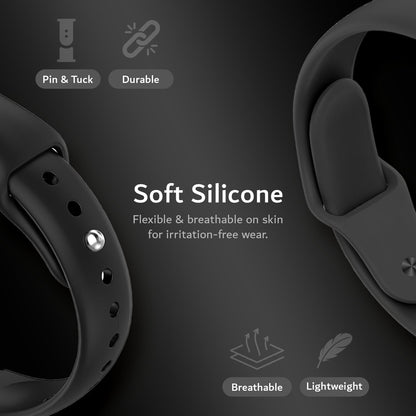 Silicone Wristband Compatible with PLAUD NotePin AI Voice Recorder [for 5.6"–8.5" Wrists]
