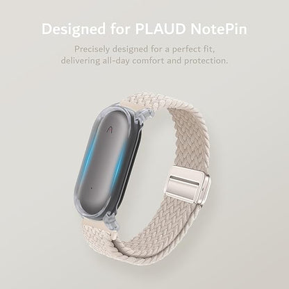 Braided Magnetic Wristband Compatible with PLAUD NotePin AI Voice Recorder [for 4.8"-9.0" Wrists]