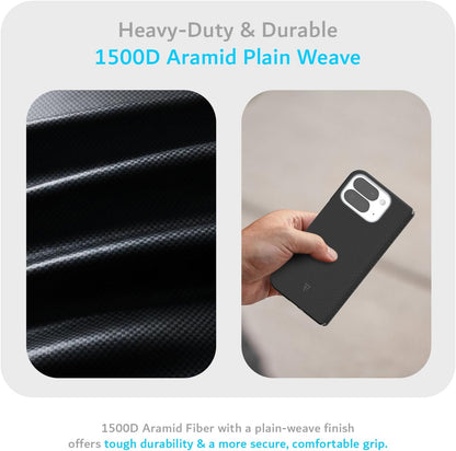 Aramid Fiber 1500D Google Pixel 10 Pro Fold 2025 [Pixelsnap & MagSafe Compatible] Case with Hinge Protection