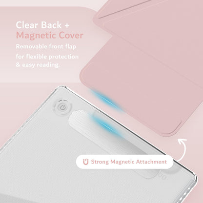 Kobo Libra Colour (2024) Case M-FLIP Detachable Clear Magnetic Fold Cover with Stylus Holder