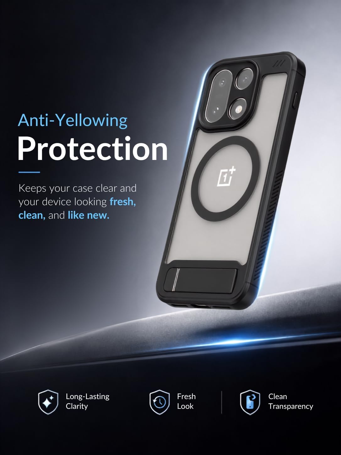 OnePlus 15 5G (2025) MagSafe Kickstad Case Lucion with Built-In Magnet