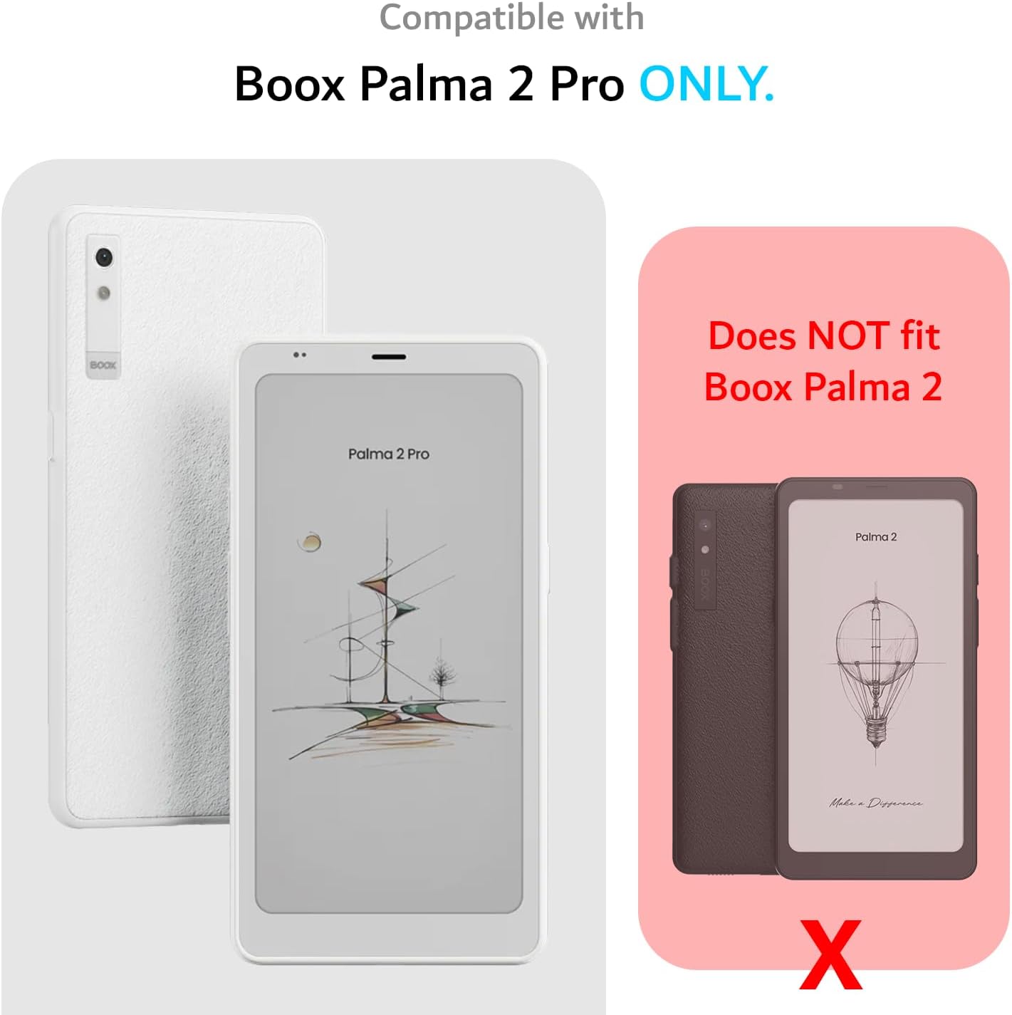 Boox Palma 2 PRO Clear Case Anti-Yellowing Silicone Gel