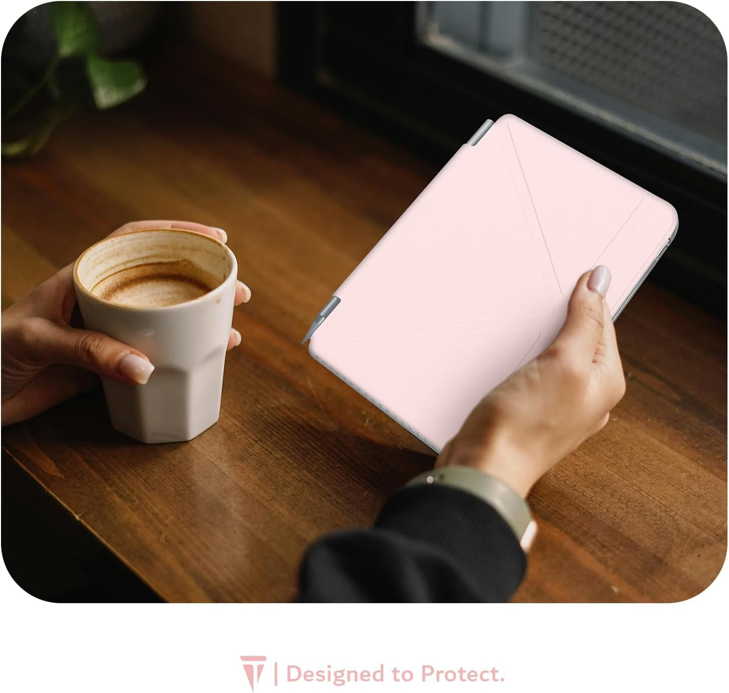 Kobo Libra Colour (2024) Case M-FLIP Detachable Clear Magnetic Fold Cover with Stylus Holder