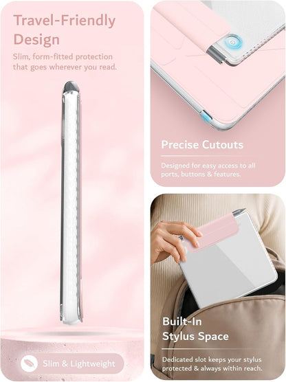 Kobo Libra Colour (2024) Case M-FLIP V2 Detachable Clear Magnetic Fold Cover with/Without Stylus