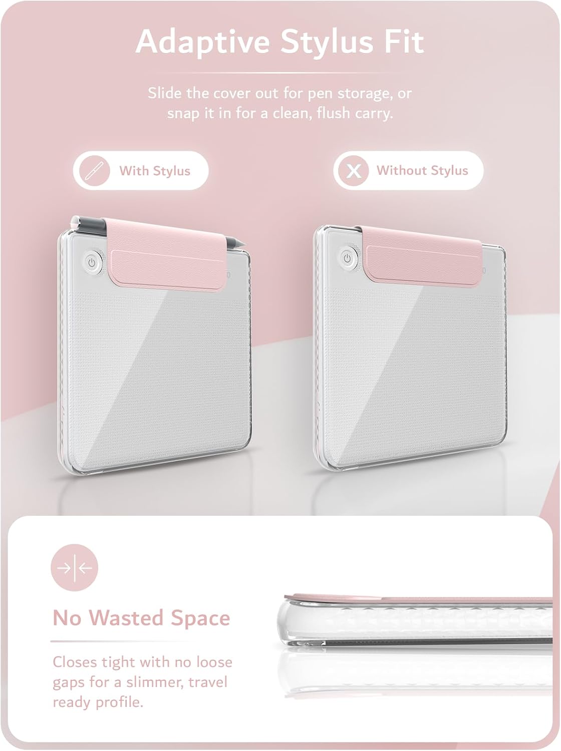 Kobo Libra Colour (2024) Case M-FLIP V2 Detachable Clear Magnetic Fold Cover with/Without Stylus