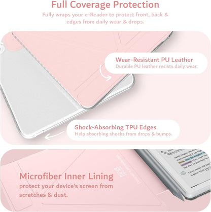 Kobo Libra Colour (2024) Case M-FLIP Detachable Clear Magnetic Fold Cover with Stylus Holder