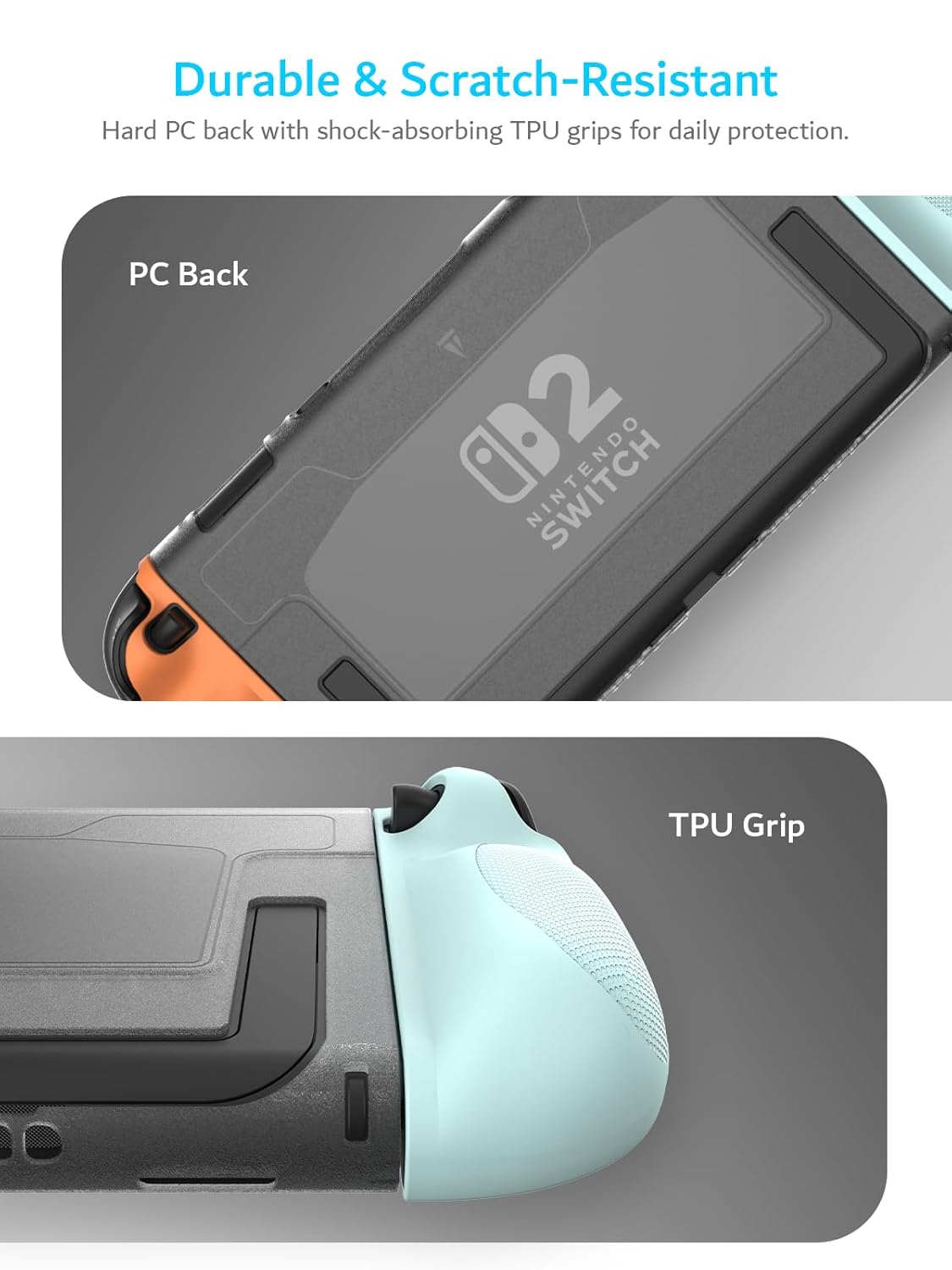 Nintendo Switch 2 (2025) Console PC Cover with Enhanced Shockproof TPU Handheld Grip