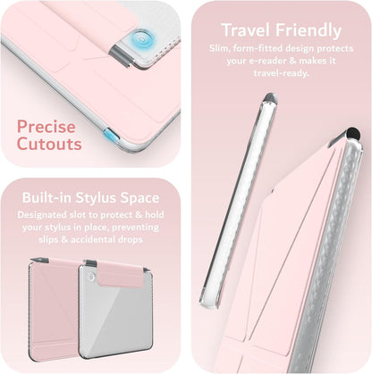 Kobo Libra Colour (2024) Case M-FLIP Detachable Clear Magnetic Fold Cover with Stylus Holder