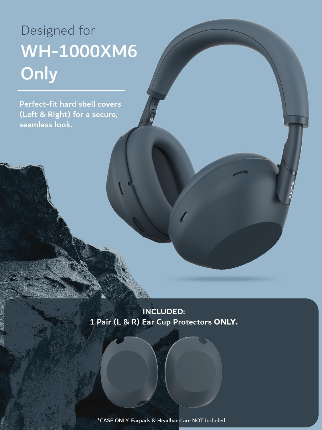 Sony WH-1000XM6 Ear Cup Protectors | Tudia Snap-on PC Case – TUDIA