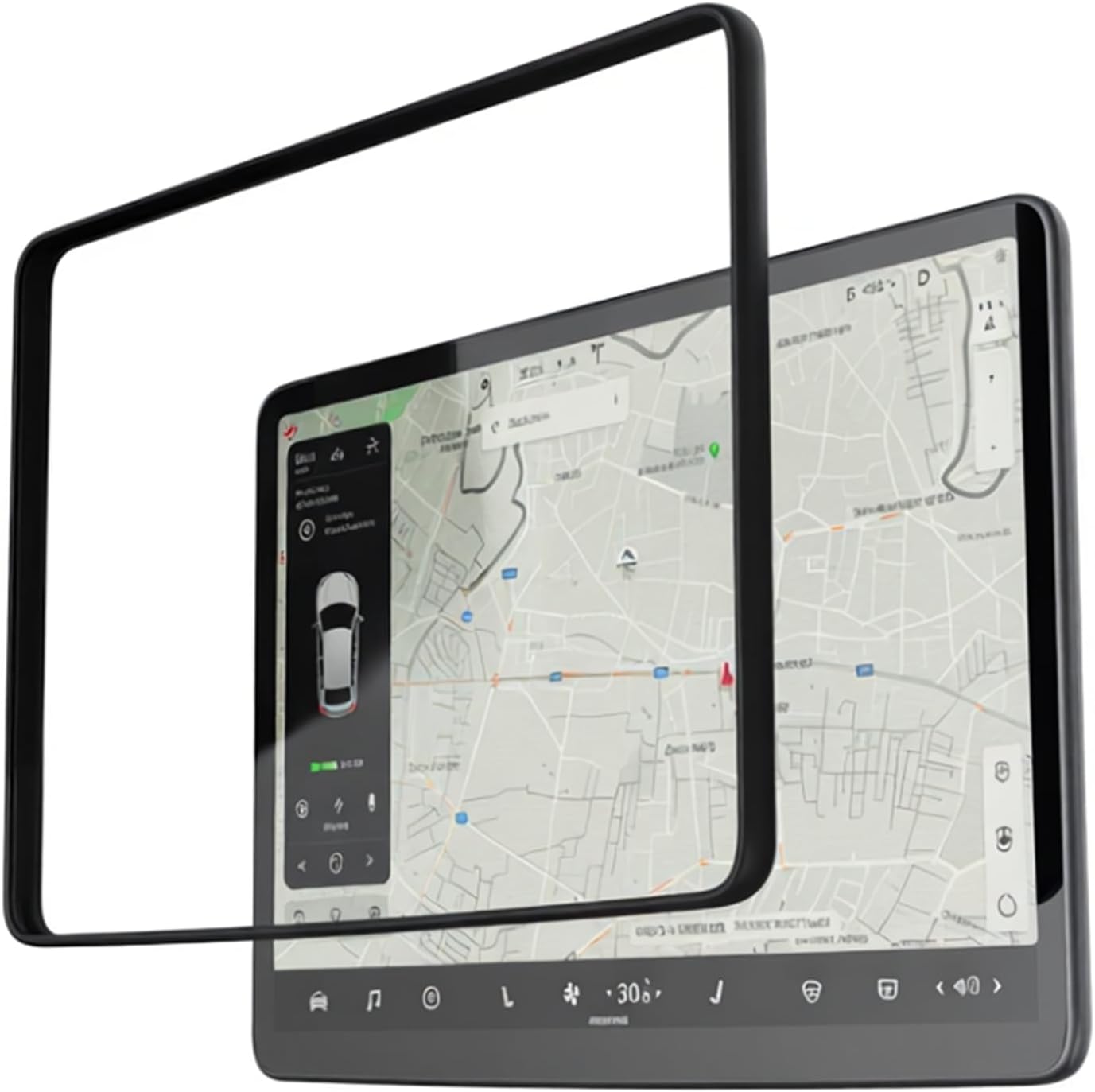 2-in-1 Tempered Glass Screen Protector Case for Tesla Model 3 (2017–2023) & Model Y (2020–2024) – 15"