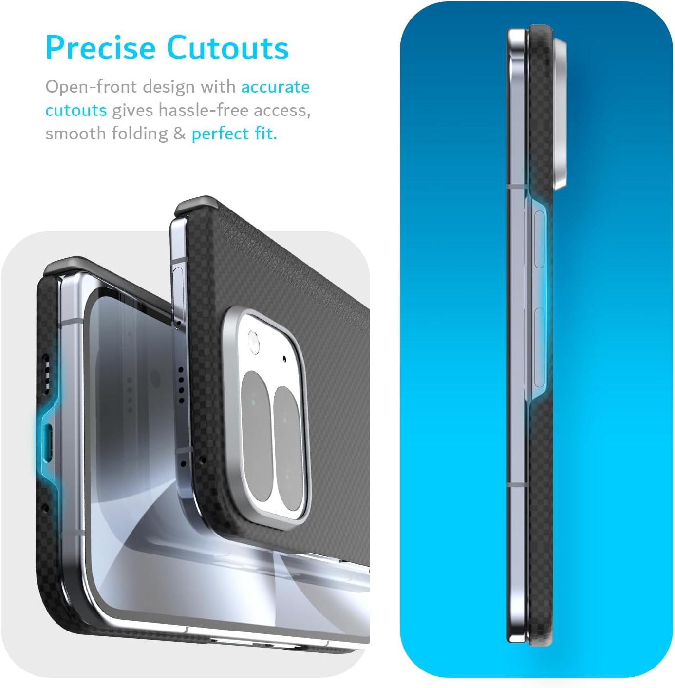 Aramid Fiber 1500D Google Pixel 10 Pro Fold 2025 [Pixelsnap & MagSafe Compatible] Case with Hinge Protection