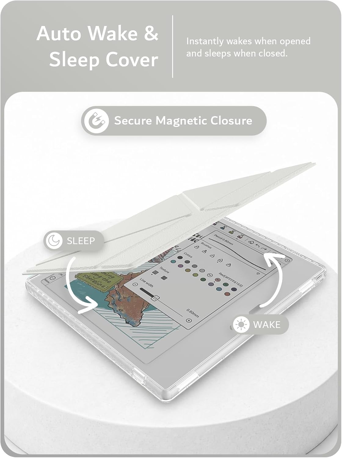 Boox Go 7 Case M-FLIP Detachable Smart Magnetic Cover with/Without Stylus