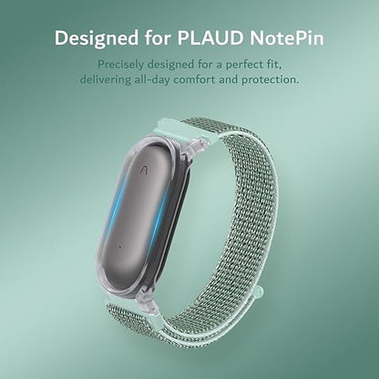 Adjustable Nylon Hook & Loop Wristband Compatible with PLAUD NotePin AI Voice Recorder [for 5.5"-8.7" Wrists]