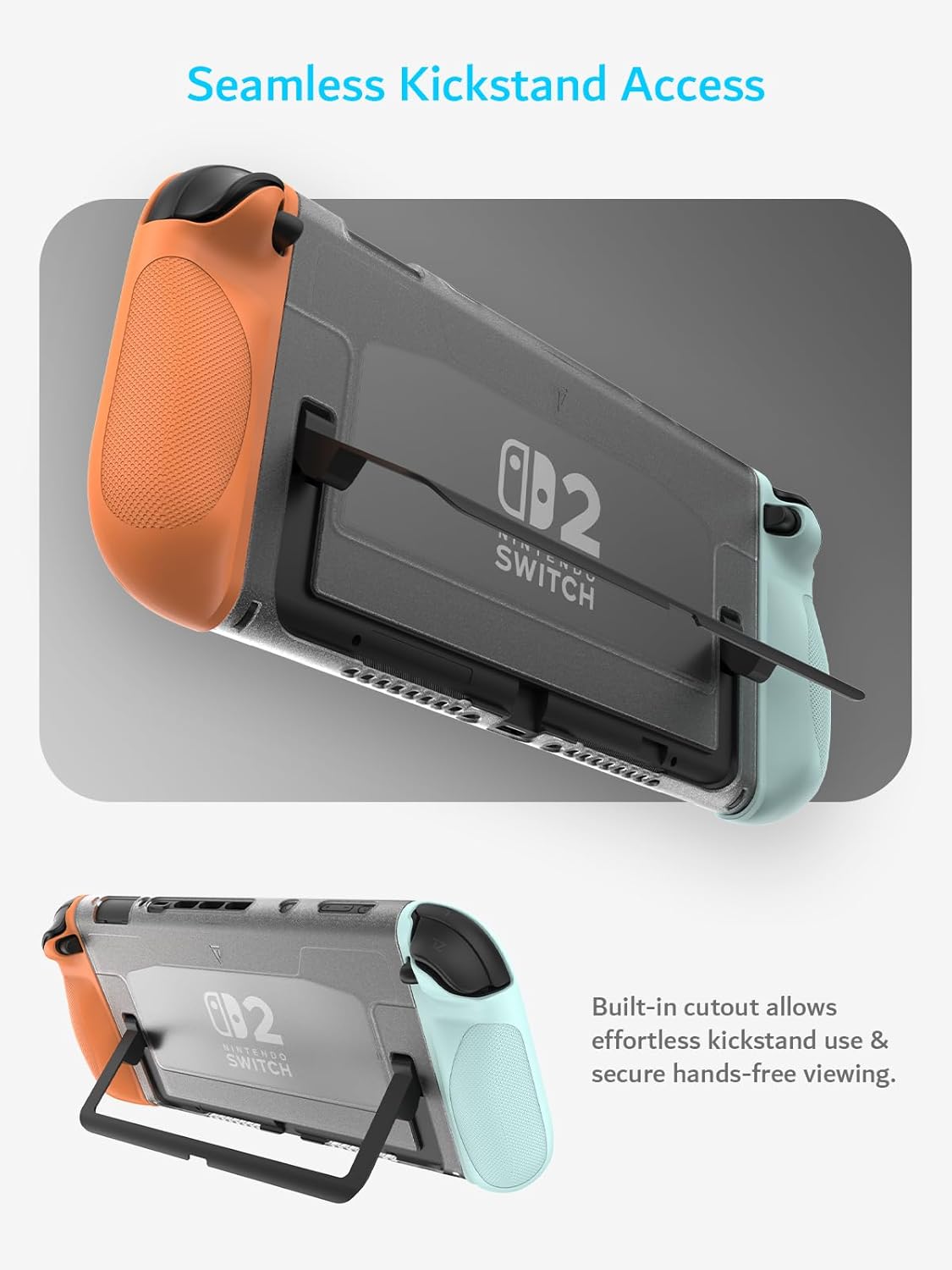 Nintendo Switch 2 (2025) Console PC Cover with Enhanced Shockproof TPU Handheld Grip